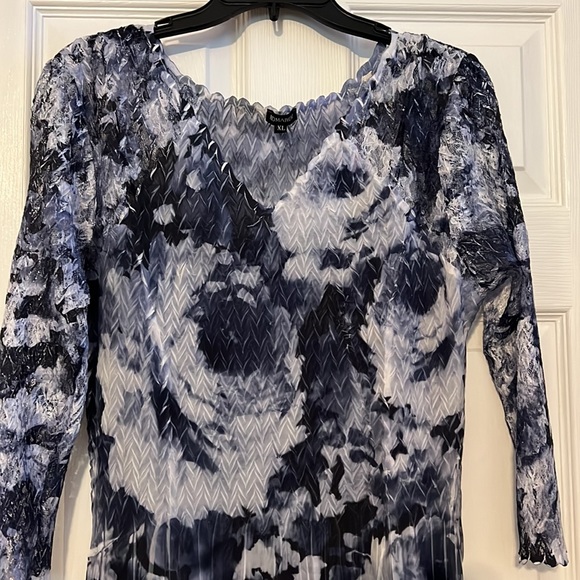 Komarov size X/L blue and white dress - Picture 2 of 11